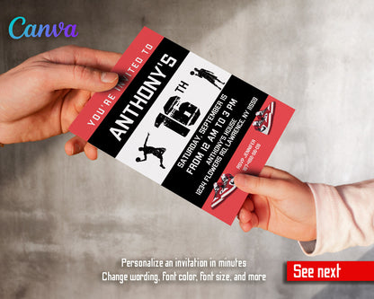 Sneaker Ball Air Jordan Nike customizable invitation template | Share or Print |  | CJ601