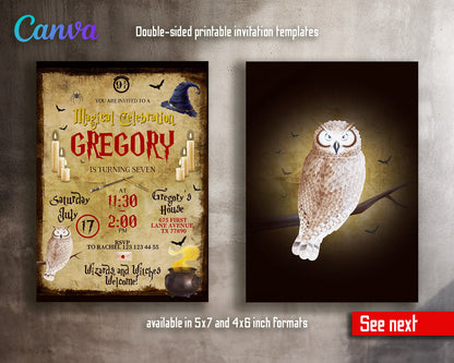 Harry Potter  customizable invitation template | Share or Print |  | UT083