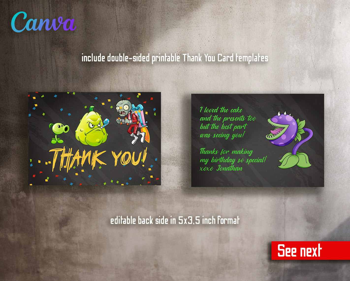Plans vs Zombies Halloween  customizable invitation template | Share or Print |  | PG458