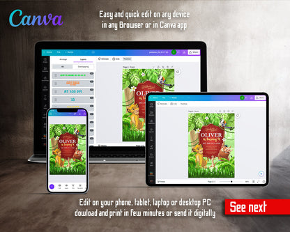 Lion King Simba customizable invitation template | Share or Print |  | AO393