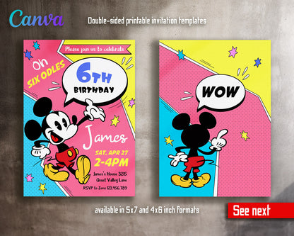 Mickey Mouse Clubhouse customizable invitation template | Share or Print |  | FF698