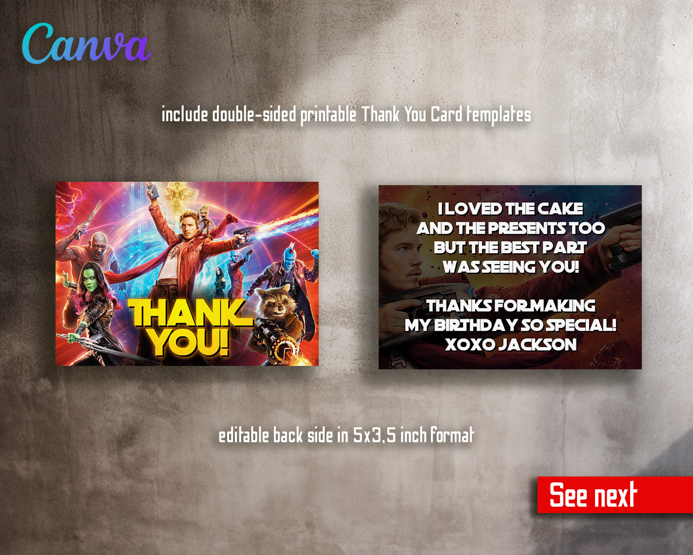 Guardians of The Galaxy Superhero customizable invitation template | Share or Print | boy | SG219