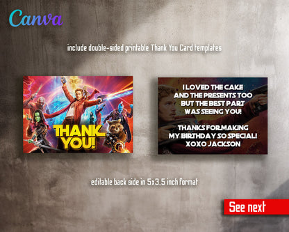 Guardians of The Galaxy Superhero customizable invitation template | Share or Print | boy | SG219
