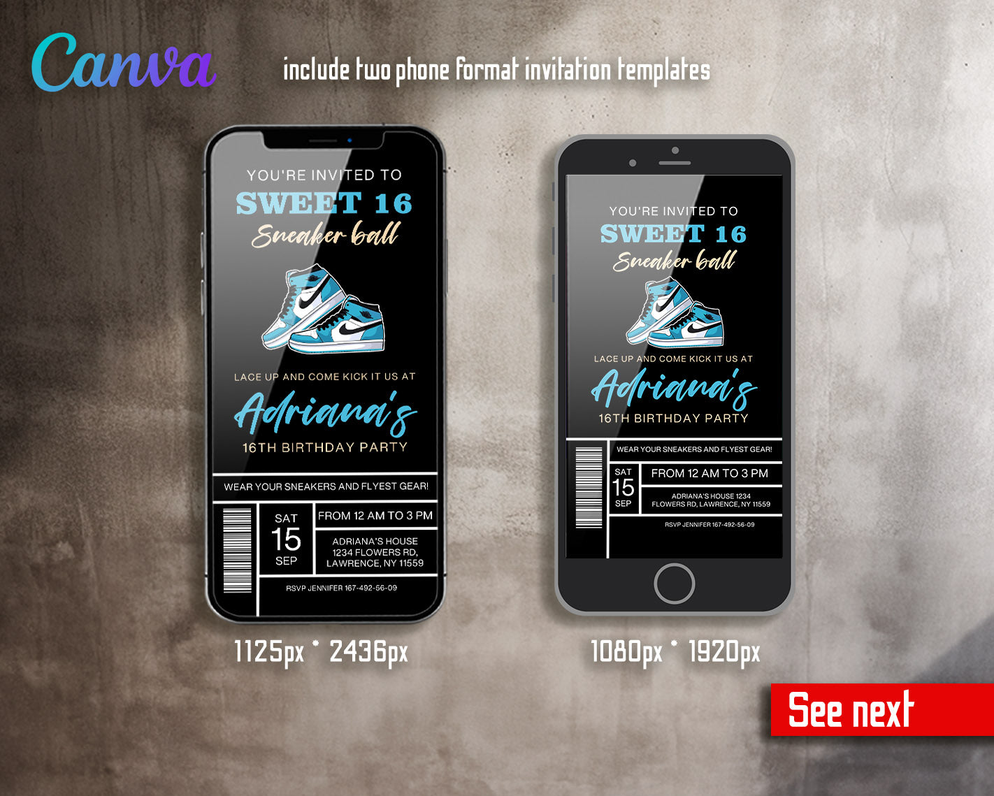 Sneaker Ball Air Jordan Nike customizable invitation template | Share or Print |  | JY158