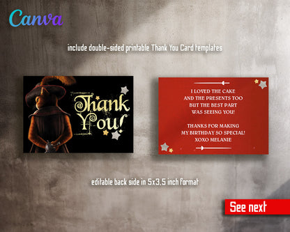 Puss in Boots Cat Shrek customizable invitation template | Share or Print |  | RC733