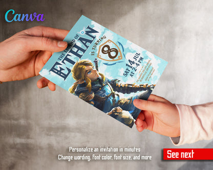 Legend of Zelda  customizable invitation template | Share or Print |  | GX293