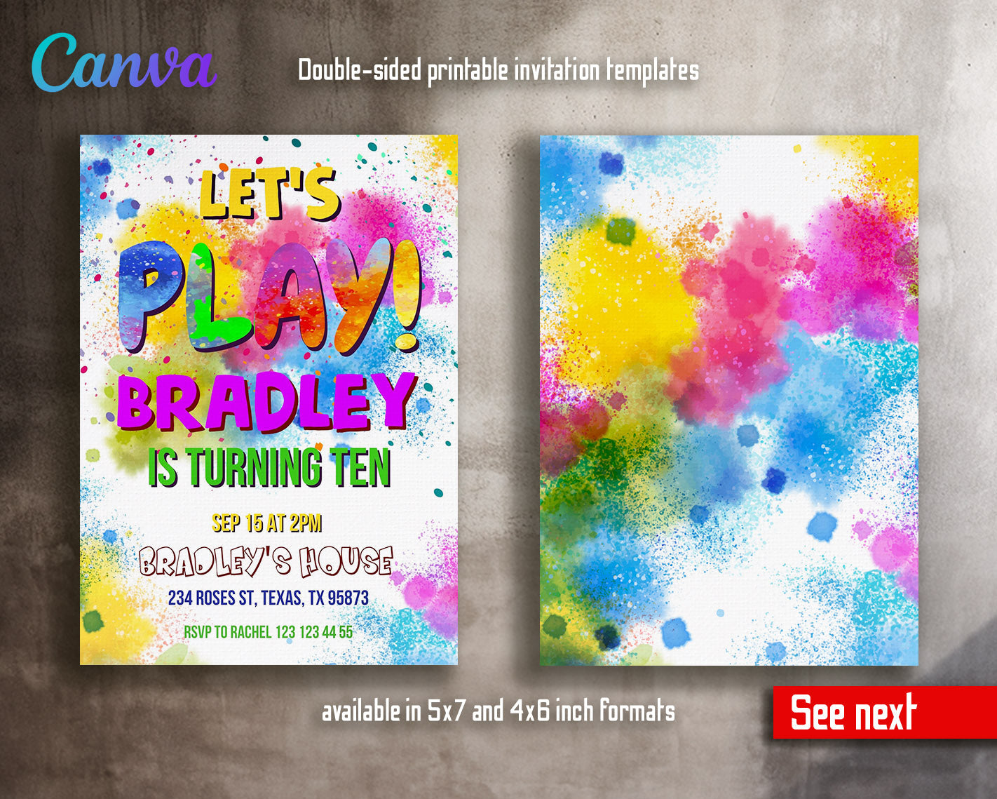 Play Party Gamer customizable invitation template | Share or Print |  | RV782