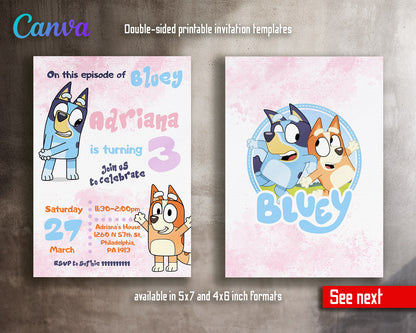 Bluey Bingo customizable invitation template | Share or Print |  | MY476