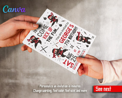 Ninja Kidz TV customizable invitation template | Share or Print |  | VI904