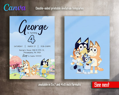 Bluey Bingo customizable invitation template | Share or Print |  | NM866