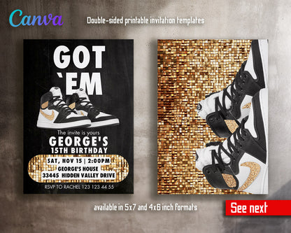 Sneaker Ball Air Jordan Nike customizable invitation template | Share or Print |  | UF554