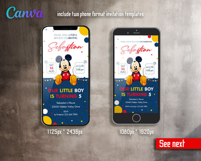 Mickey Mouse Clubhouse customizable invitation template | Share or Print |  | TL488