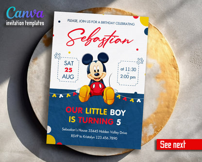 Mickey Mouse Clubhouse customizable invitation template | Share or Print |  | TL488