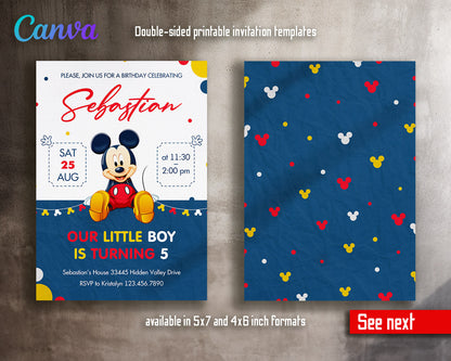 Mickey Mouse Clubhouse customizable invitation template | Share or Print |  | TL488