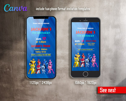 Miniforce customizable invitation template | Share or Print | boy | BV713