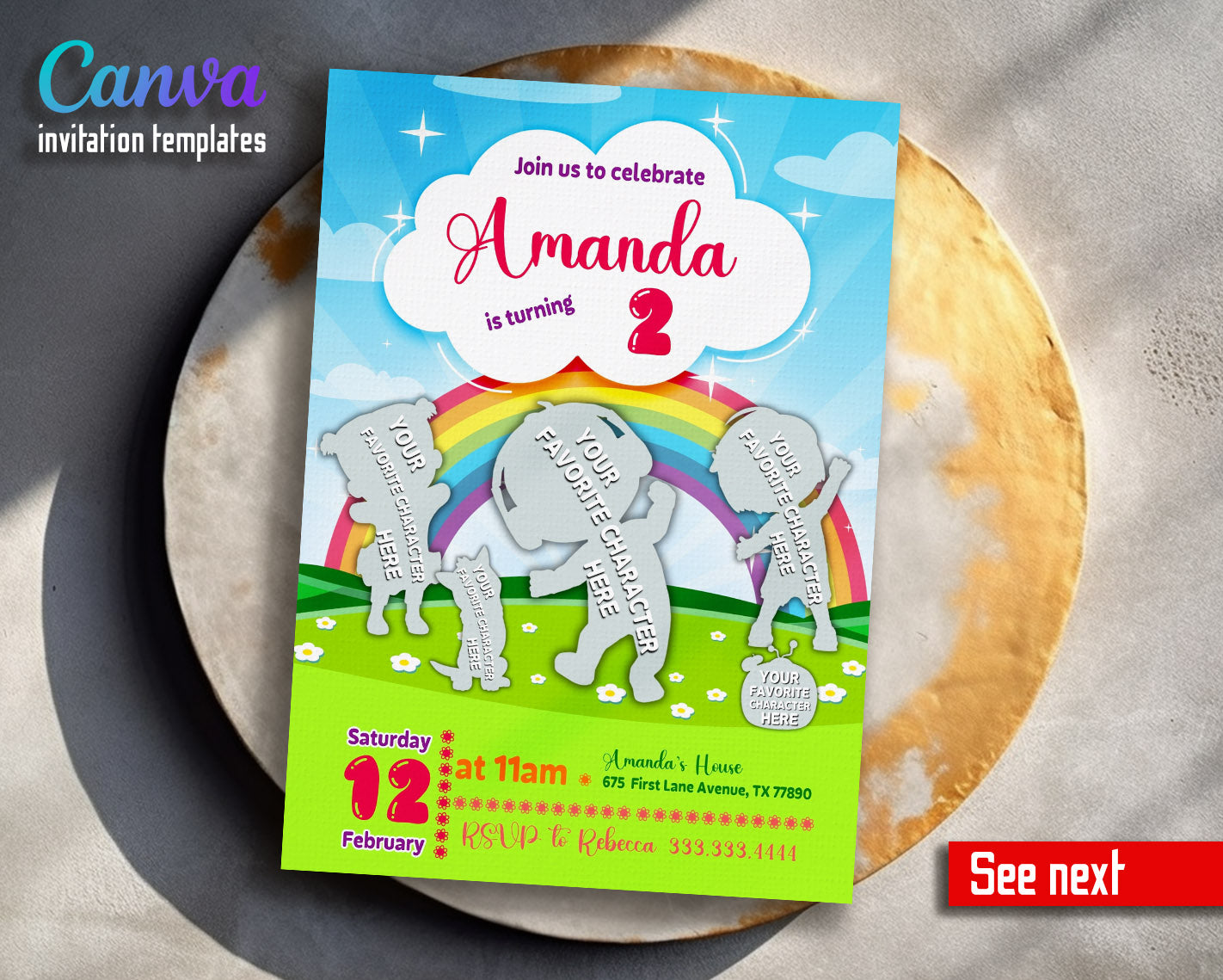 Cocomelon  customizable invitation template | Share or Print |  | DL944