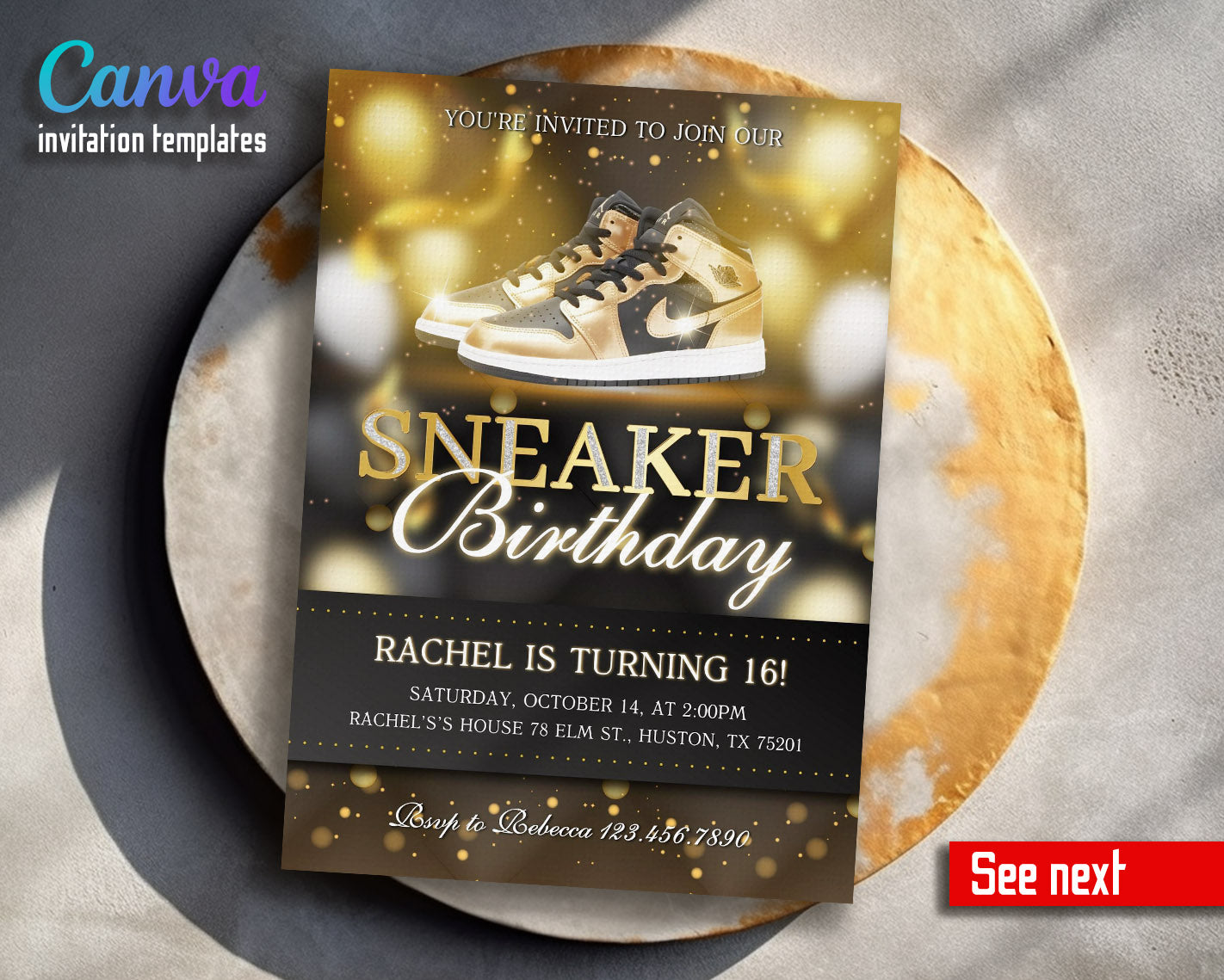 Sneaker Ball Air Jordan Nike customizable invitation template | Share or Print |  | OH404