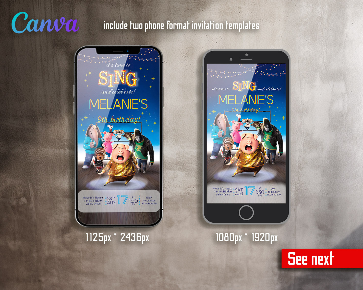 Sing Two Karaoke customizable invitation template | Share or Print |  | IO689