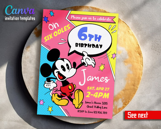 Mickey Mouse Clubhouse customizable invitation template | Share or Print |  | FF698