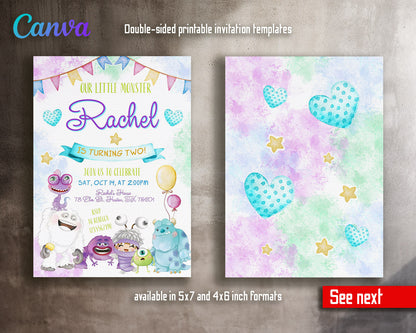 Monsters, Inc.  customizable invitation template | Share or Print |  | IC348