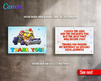 Mario Kart Gamer customizable invitation template | Share or Print | boy | RJ195