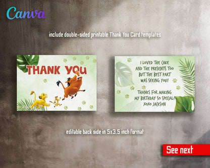 Lion King Simba customizable invitation template | Share or Print |  | LZ136