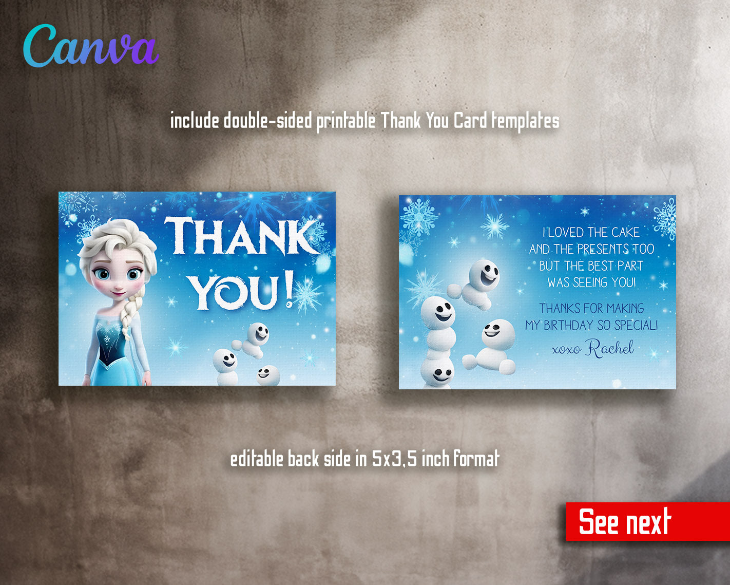 Frozen Elsa  customizable invitation template | Share or Print | girl | EK828
