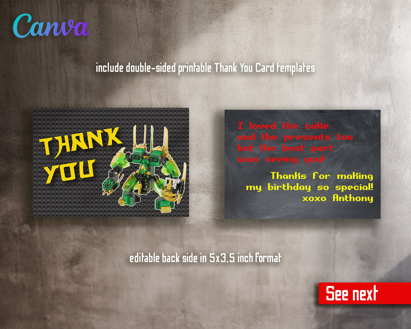 Ninjago Minifigures Lego customizable invitation template | Share or Print | | LP723