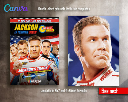 Nascar Ricky Bobby  customizable invitation template | Share or Print | boy | OO221