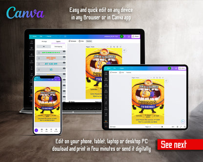 Despicable Me Minions  customizable invitation template | Share or Print |  | MK911
