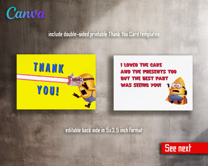 Despicable Me Minions  customizable invitation template | Share or Print |  | ZG995