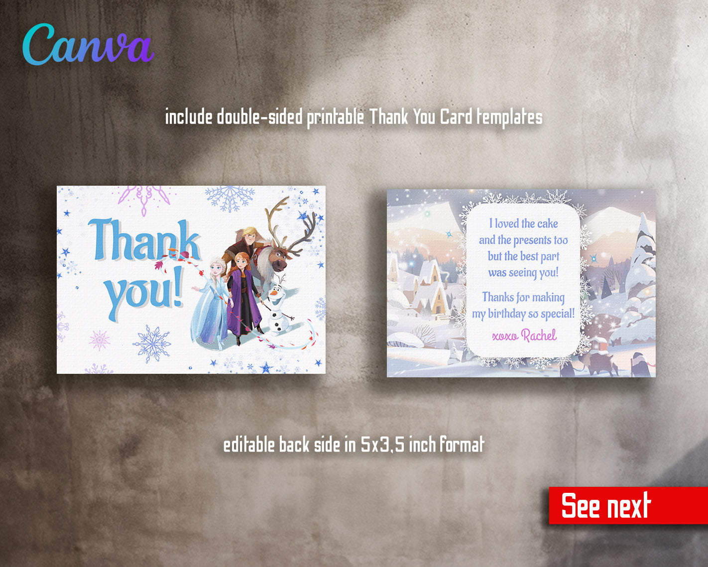Frozen Elsa  customizable invitation template | Share or Print | girl | QS151