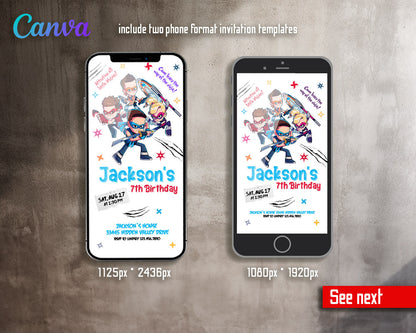 Ninja Kidz TV customizable invitation template | Share or Print |  | QG765