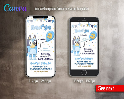 Bluey Bingo customizable invitation template | Share or Print |  | GT706