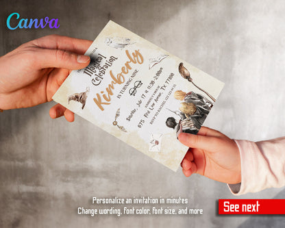 Harry Potter  customizable invitation template | Share or Print |  | PW581