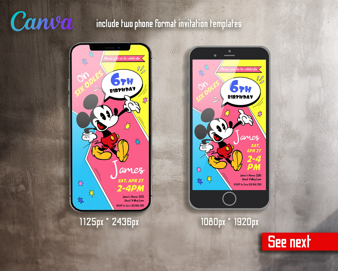 Mickey Mouse Clubhouse customizable invitation template | Share or Print |  | FF698