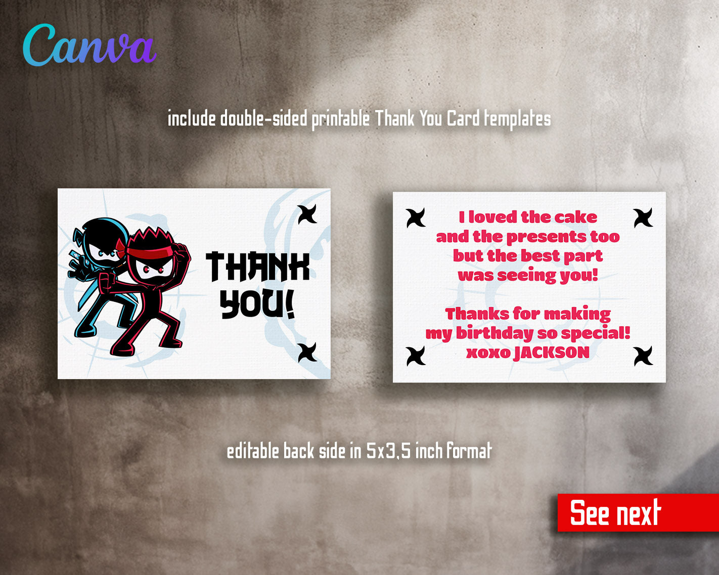 Ninja Kidz TV customizable invitation template | Share or Print |  | WC956