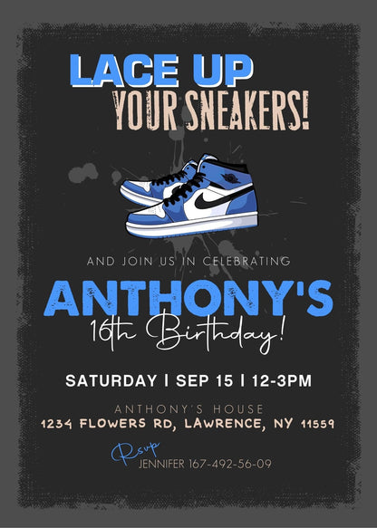 Sneaker Ball Air Jordan Nike customizable invite template | instant download | Share or Print | FA897