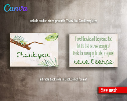 Reptile Lizard Snake customizable invitation template | Share or Print |  | UN073