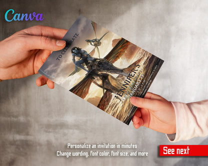 Avatar The Way of Water customizable invitation template | Share or Print |  | GX056