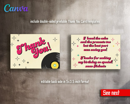 Disco Party 80th 90th  customizable invitation template | Share or Print |  | BI414