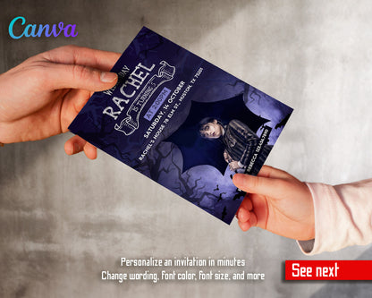 Wednesday Addams customizable invitation template | Share or Print | girl | KY403