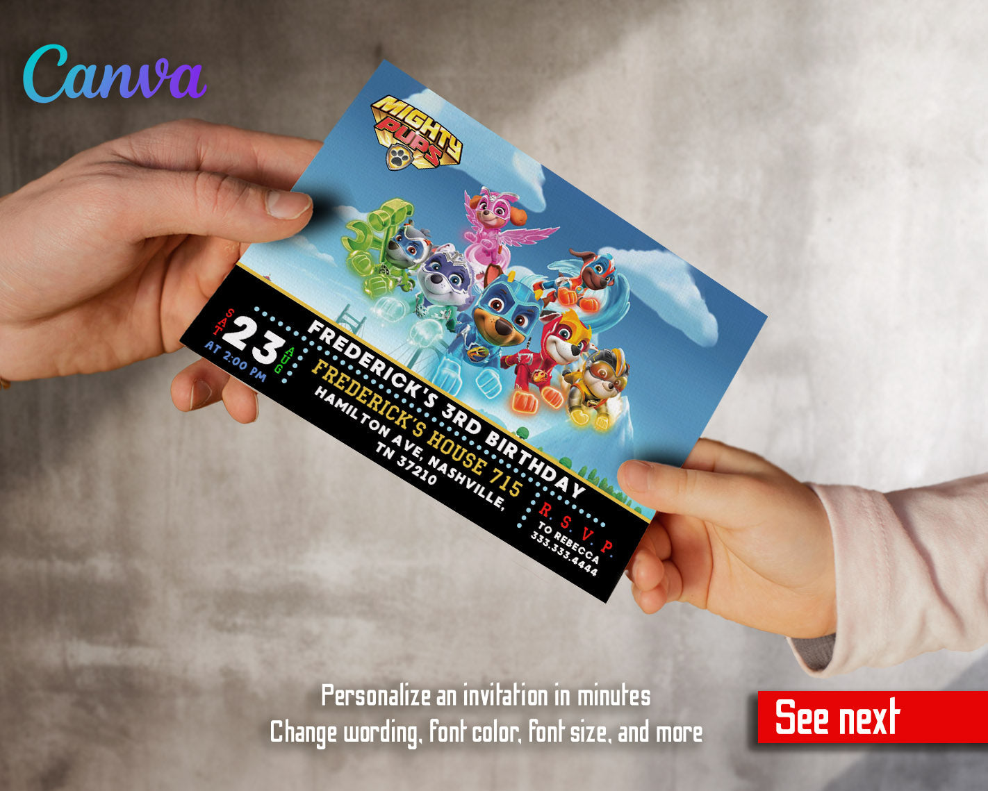 PAW Patrol customizable invitation template | Share or Print | | JA416