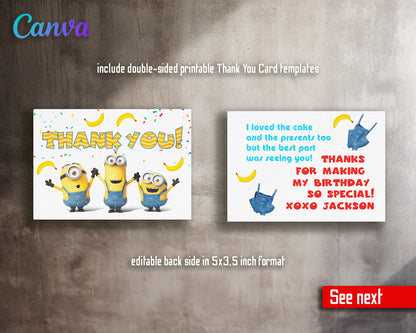 Minions Despicable Me customizable invitation template | Share or Print | | YM399
