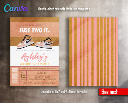 Sneaker Ball Air Jordan Nike customizable invitation template | Share or Print |  | YY979
