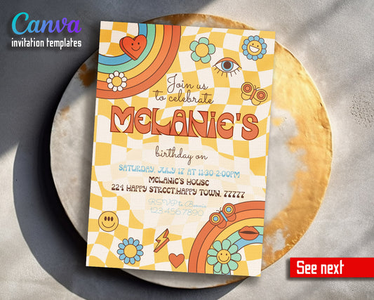 Disco Party 80th 90th  customizable invitation template | Share or Print |  | SE242