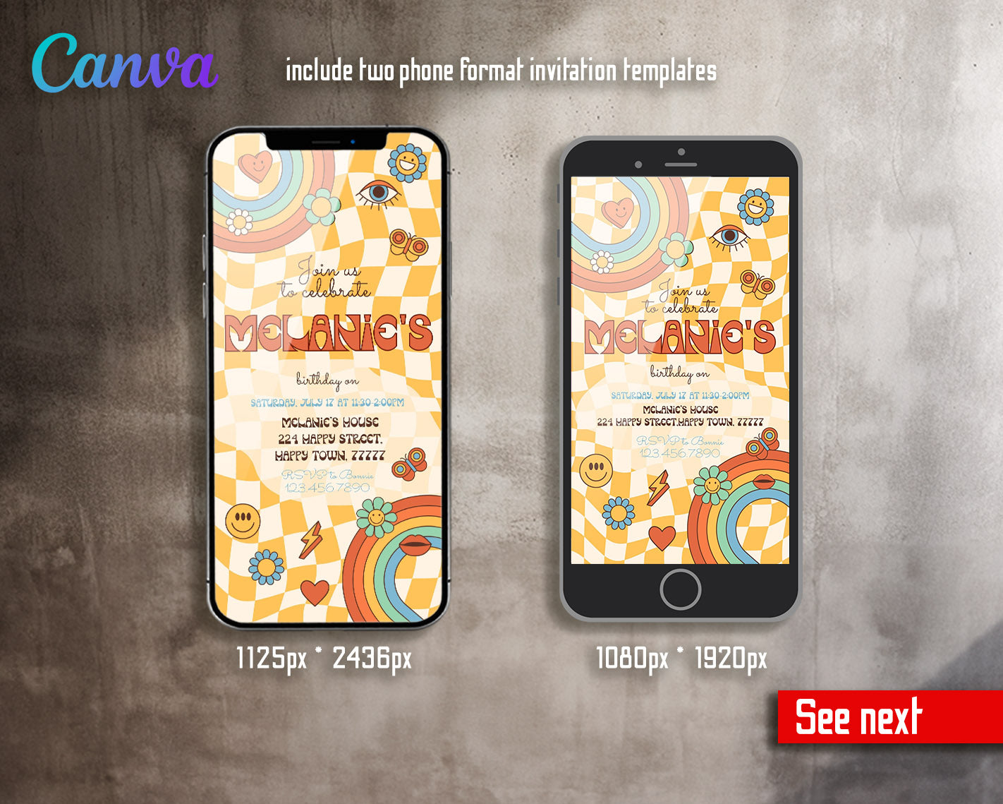 Disco Party 80th 90th  customizable invitation template | Share or Print |  | SE242