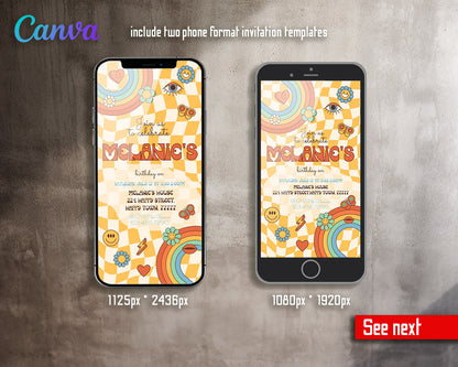 Disco Party 80th 90th  customizable invitation template | Share or Print |  | SE242