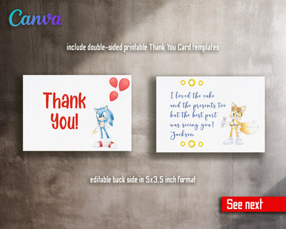 Sonic the Hedgehog customizable invitation template | Share or Print |  | SB147