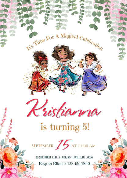 Encanto Mirabel customizable invitation template | Share or Print | girl | QX728